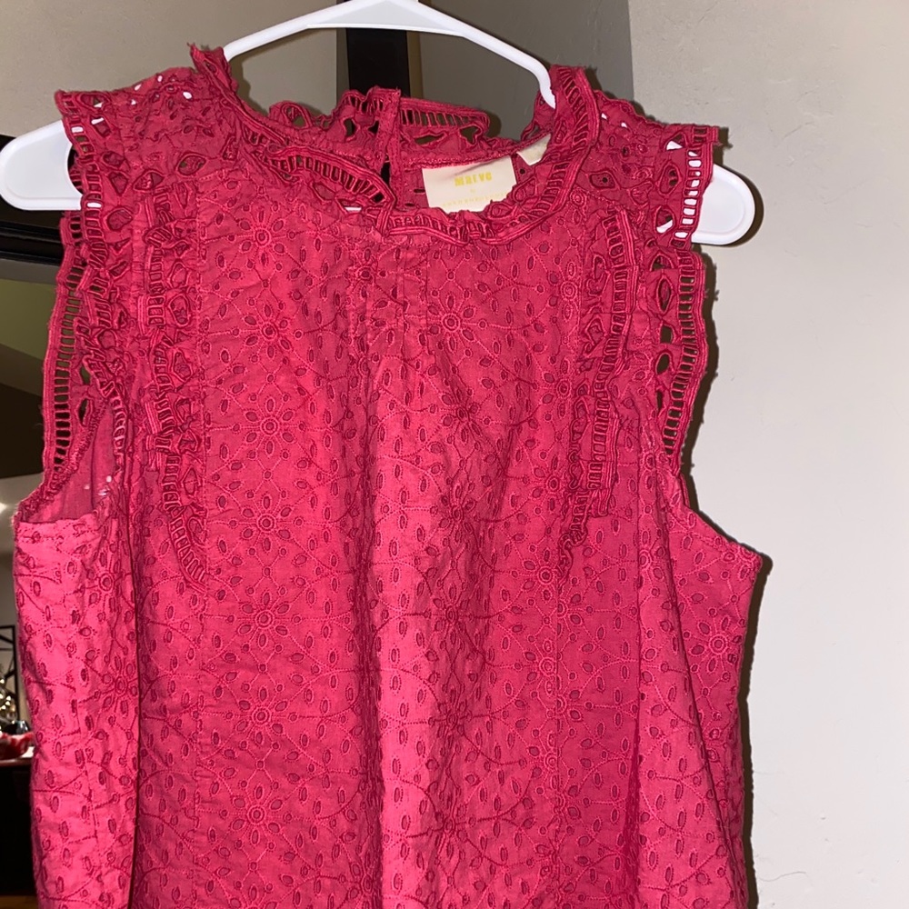hot pink anthropologie tank top